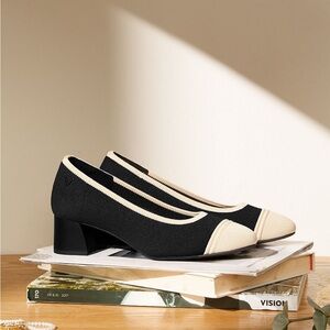 Vivaia Women's Almond-Toe Chunky Heels Julie Size EUR 39 (US 8)